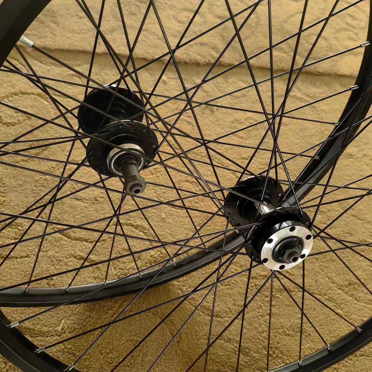 mountain bike wheel set 26-inch spinning ring 24-inch 27.5-inch wheel bearing quick release flower-drum-axis ultra-light wheel hub details Picture