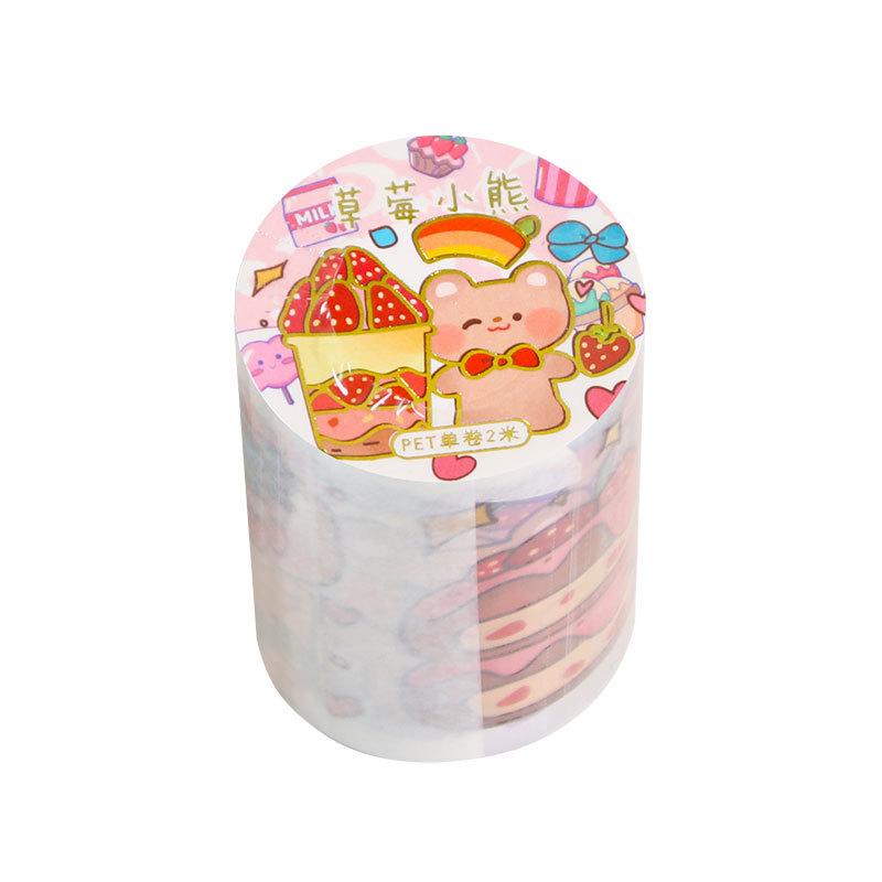 youth jelly ink pet tape milk-in-water bear special oil tape release and paper adhesive tape diy journal material Item Picture