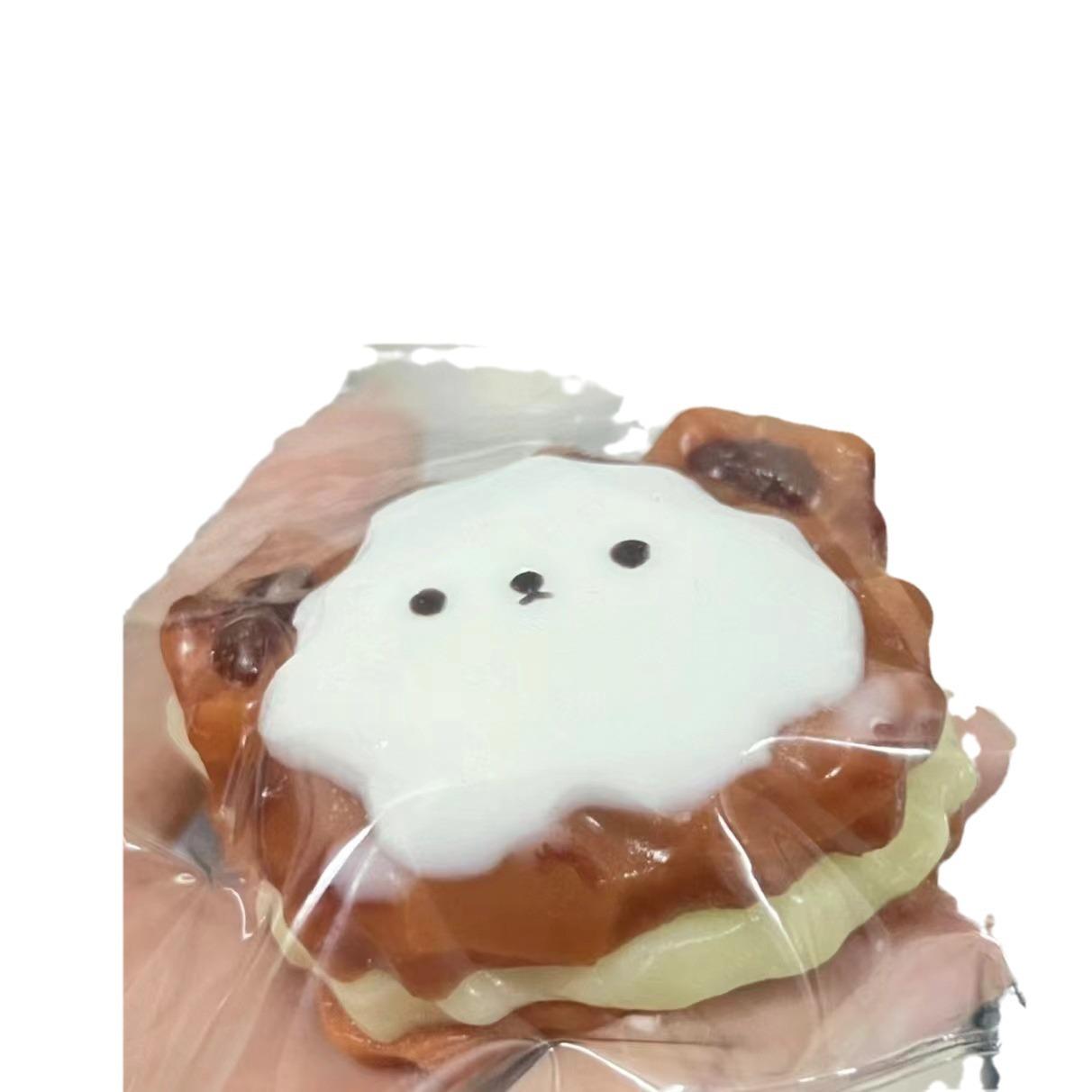 Bear Waffle Squeezing Toy Silicone Mold Handmade Flip Homemade DIY Pinch in Sto Now Release Decompression Application Scenario