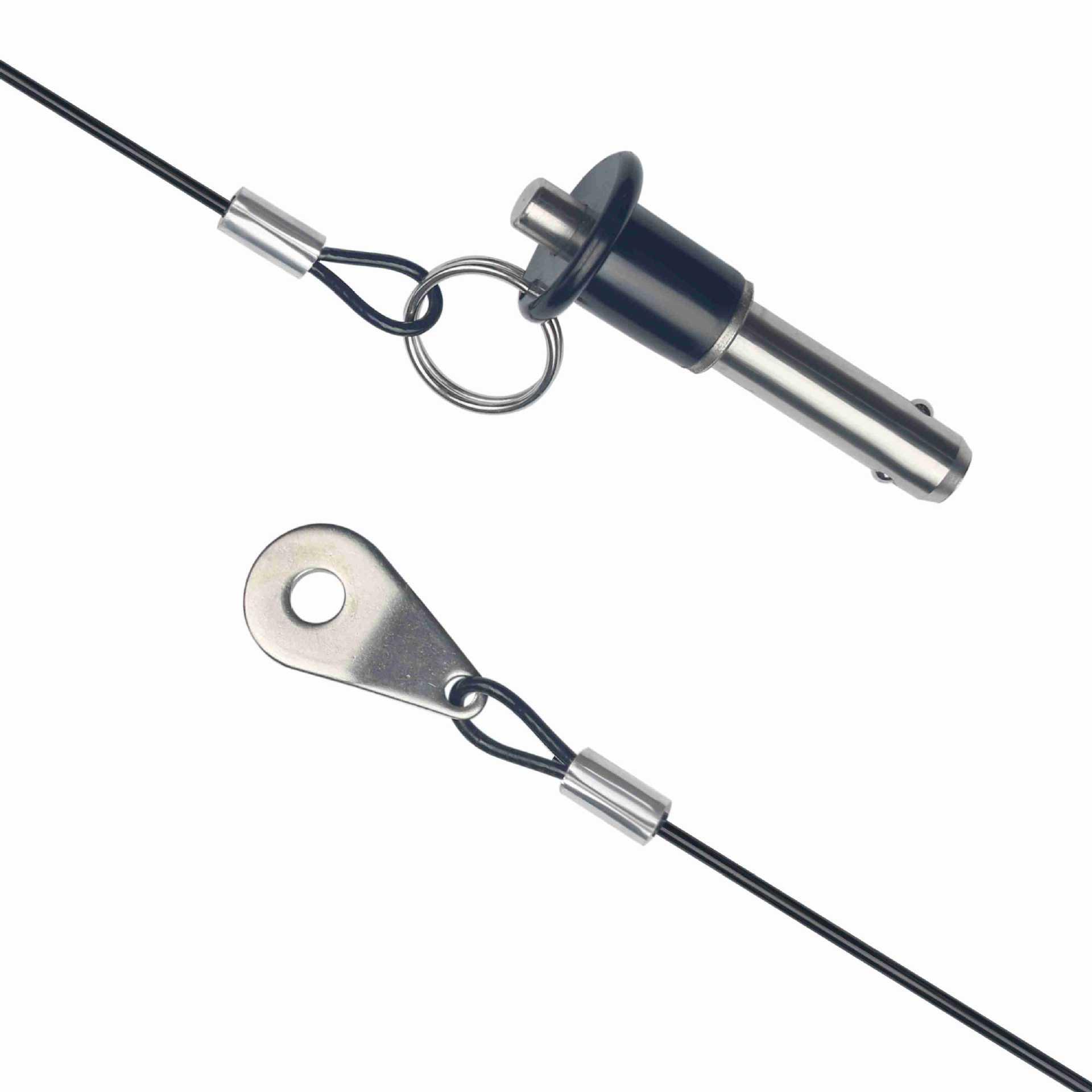stainless steel 316 stage boom box bolt steel wire rope push-button quick release separation pin high strength pressure bearing spherical pin Application Scenario