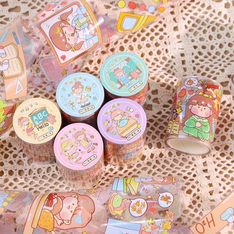 youth jelly ink pet tape milk-in-water bear special oil tape release and paper adhesive tape diy journal material Application Scenario