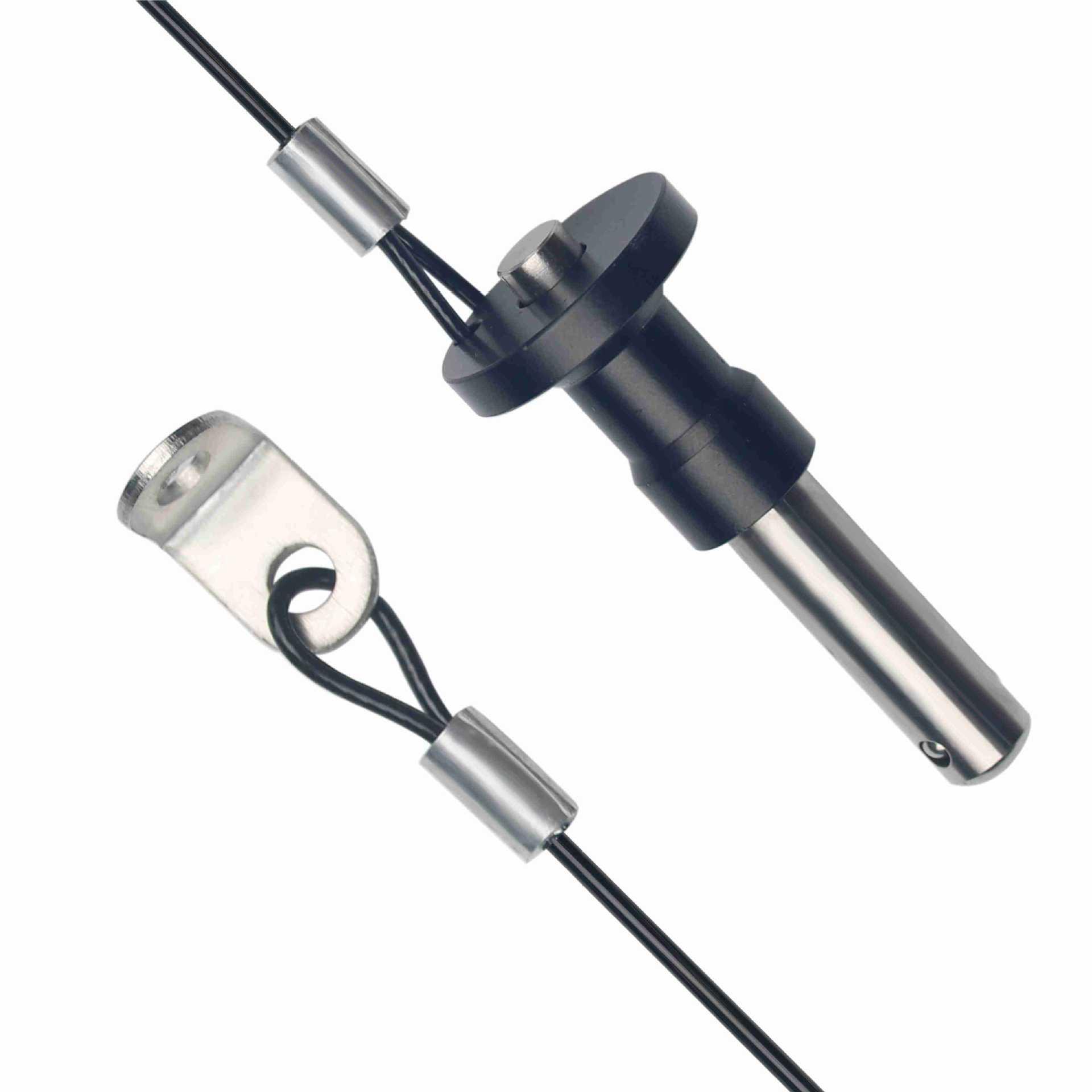 stainless steel 316 stage boom box bolt steel wire rope push-button quick release separation pin high strength pressure bearing spherical pin details Picture
