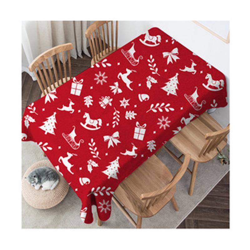 new christmas pet bells household rectangular tablecloth plum blossom coffee table cloth tablecloth christmas table cartoon tablecloth Item Picture