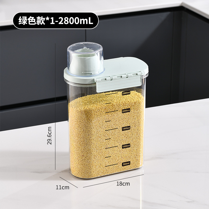 P24-PM-5003 Sealed jar for grains and cereals, kitchen transparent insect-proof and moisture-proof rice bucket, thickened storage jar detail image 5