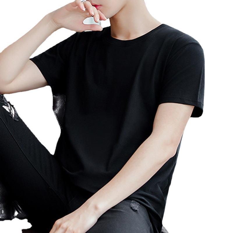 short-sleeved men's t-shirt summer half-sleeved men's t-shirt top clothes trendy brand korean style trendy student bottoming shirt trendy Item Picture