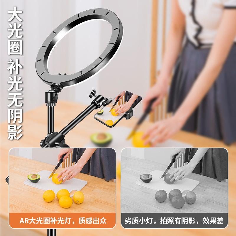 2024 new mobile phone holder live tripod tiktok same anti-shake integrated selfie stick stabilizer details Picture
