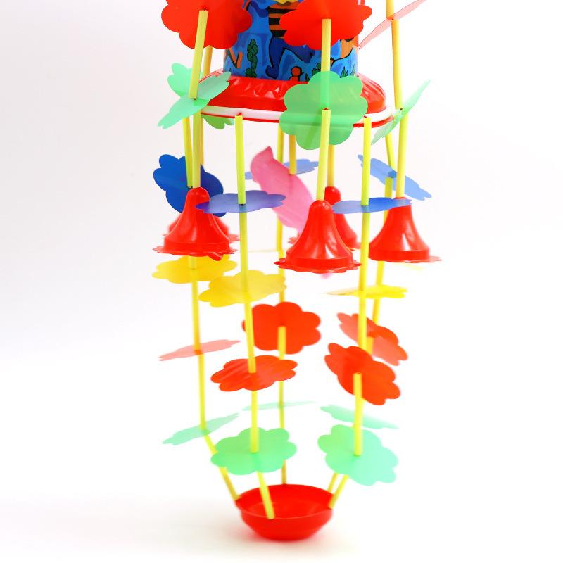 educational spinning rotary table baby toy wind chimes electric bed bell baby intelligence winding hanging piano wind-up toy details Picture