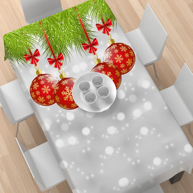 new christmas pet bells household rectangular tablecloth plum blossom coffee table cloth tablecloth christmas table cartoon tablecloth details Picture