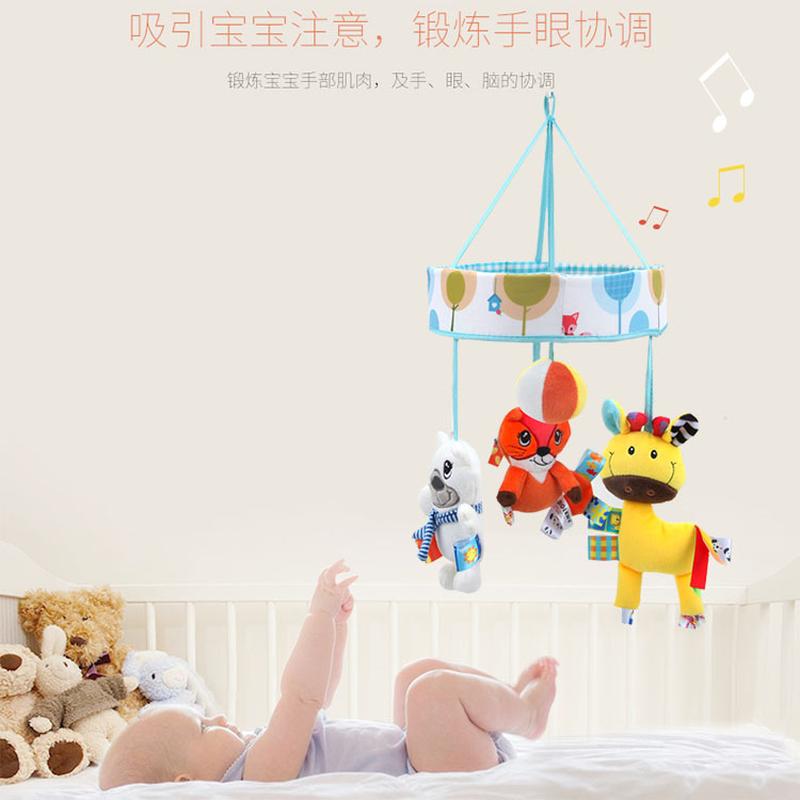 animal ball music bed bell crib clip bell music box rotary table toy details Picture