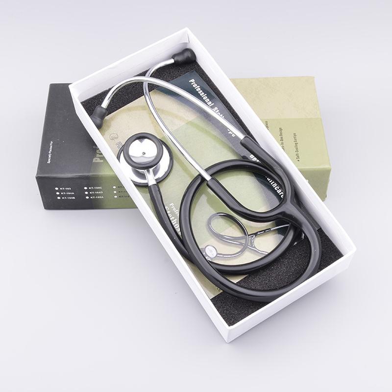 english packaging double-headed stethoscope with anti-cold pad double-sided stethoscope multifunctional teaching stethoscope