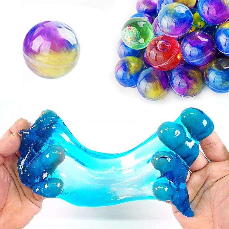 ball pearlescent slime colorful crystal mud sand skin glue colored clay puzzle decompression toy non-stick hand Application Scenario