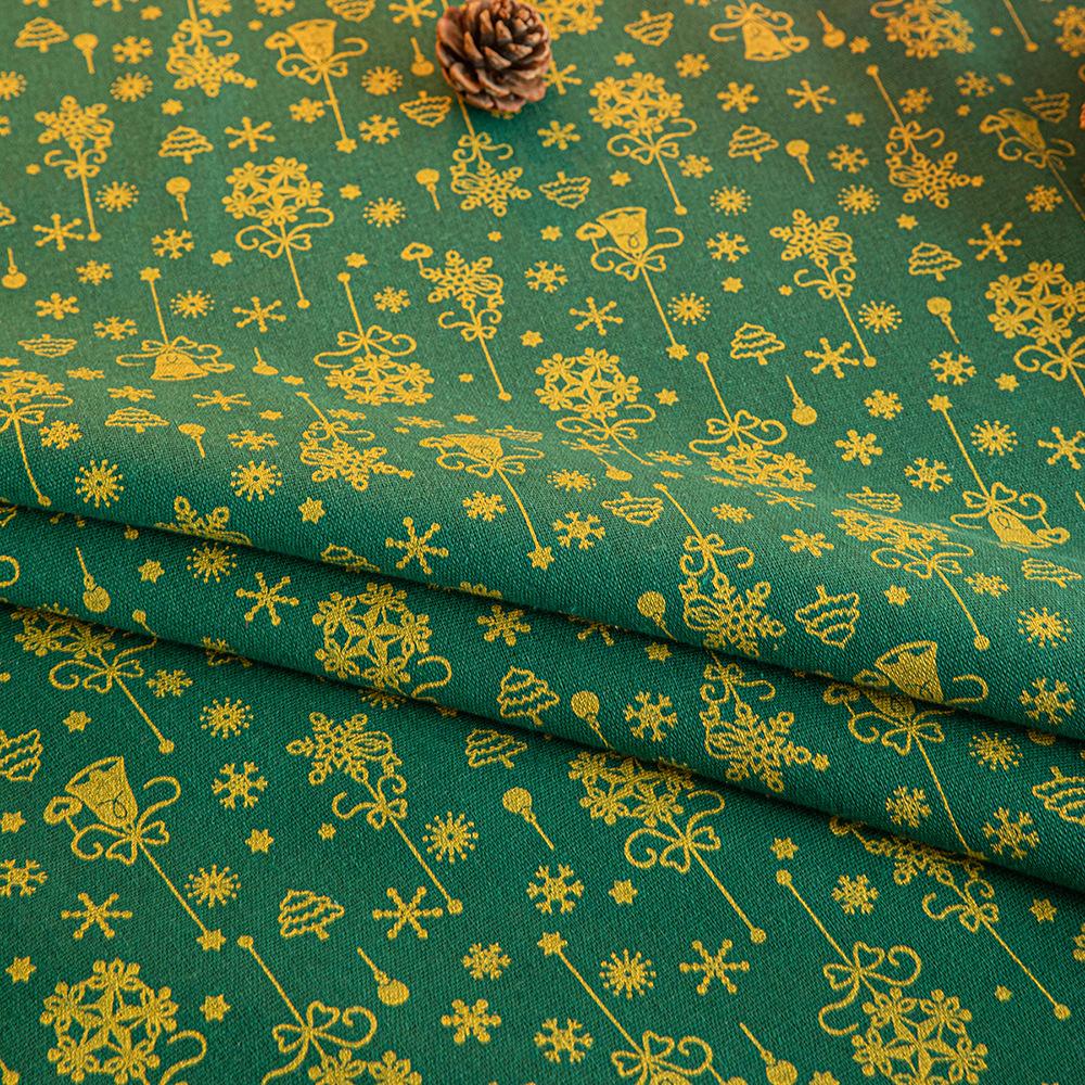 christmas gilding tablecloth snowflake bell printing dining table tablecloth cover towel red festive christmas decorative cloth Application Scenario