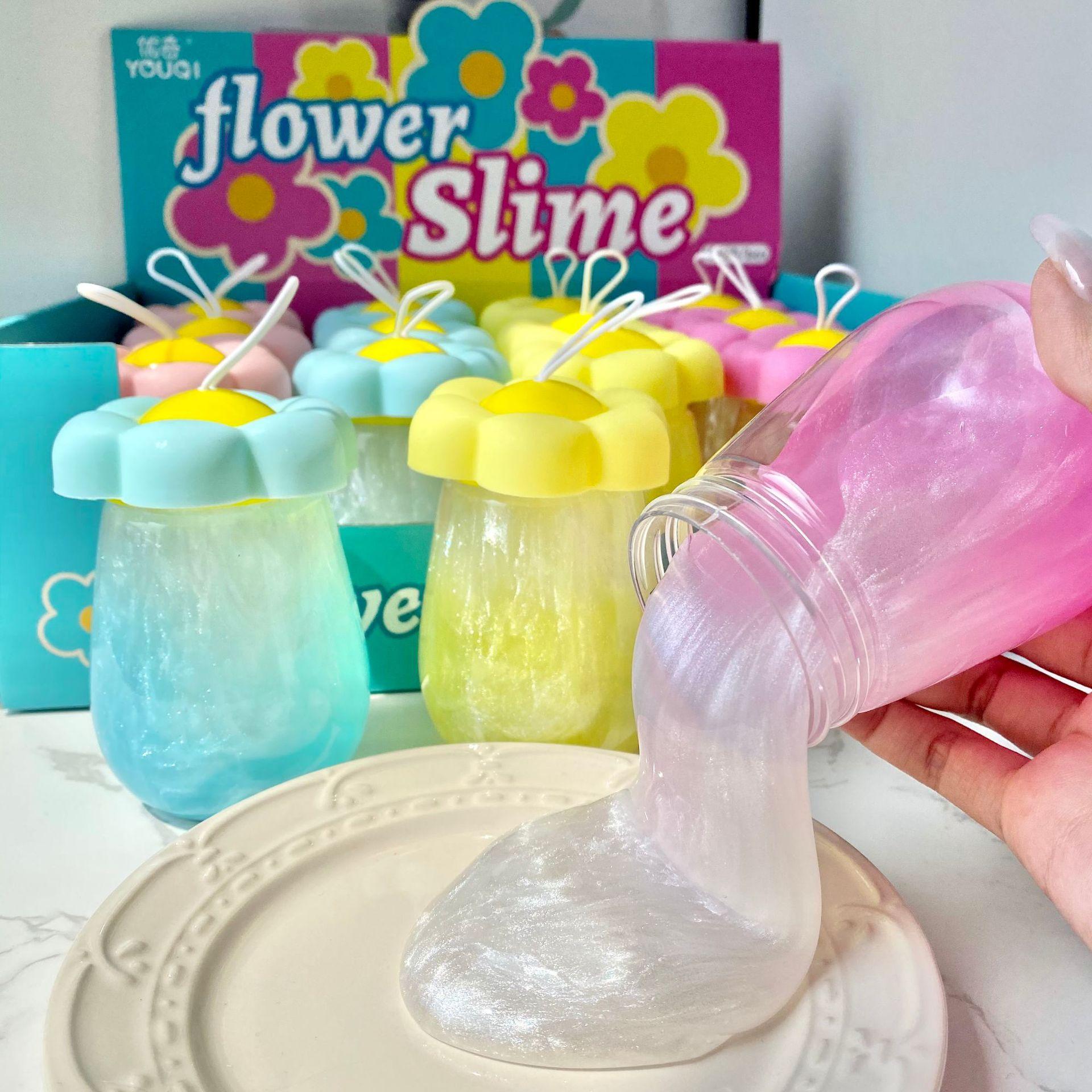 Slime Puzzle Decompression Toy Little Flower Foaming Glue Children's Toy Pearl Crystal Mud Slim Factory Direct Sales full figure