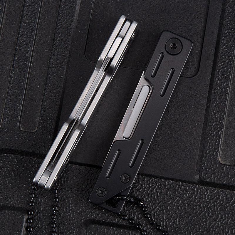 Stainless Steel Art Knife Sharp Surgical Blade Mini Folding Knife Graver Portable Open Box Keychain Knife details Picture