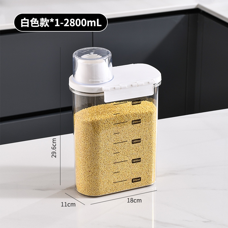 P24-PM-5003 Sealed jar for grains and cereals, kitchen transparent insect-proof and moisture-proof rice bucket, thickened storage jar detail image 9