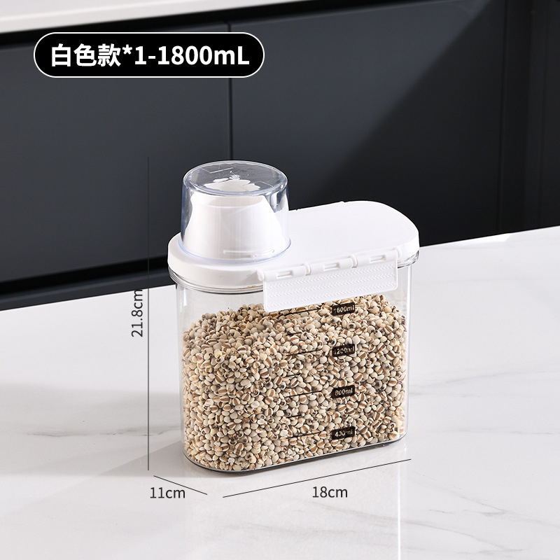 P24-PM-5003 Sealed jar for grains and cereals, kitchen transparent insect-proof and moisture-proof rice bucket, thickened storage jar detail image 6