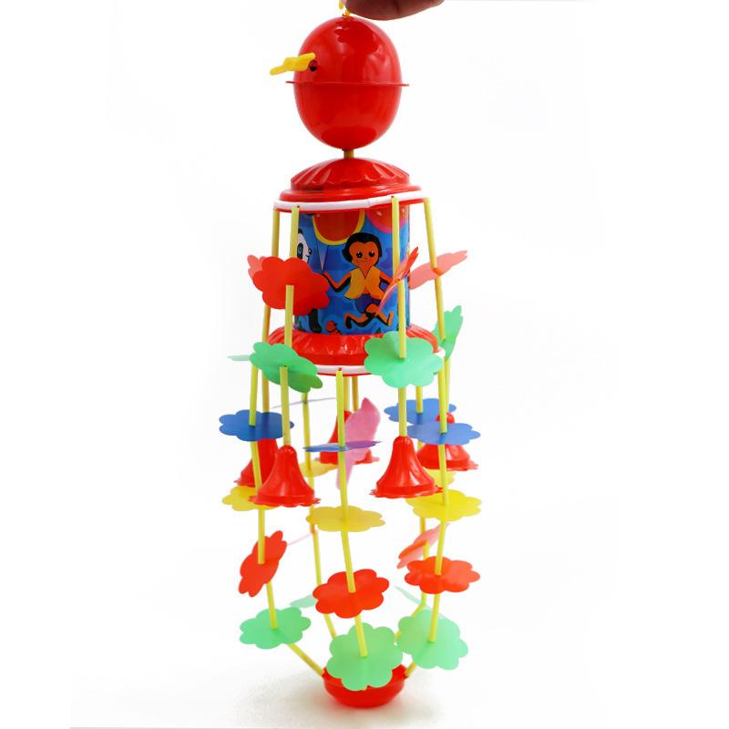 educational spinning rotary table baby toy wind chimes electric bed bell baby intelligence winding hanging piano wind-up toy Item Picture