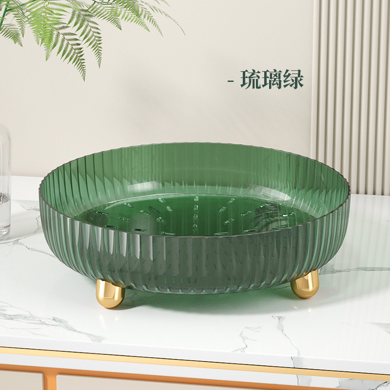 أطباق فاكهة النضّ ذات الطابقين B81-6006 أطباق فاكهة بلاستيكية منزلية الصنع Item Picture