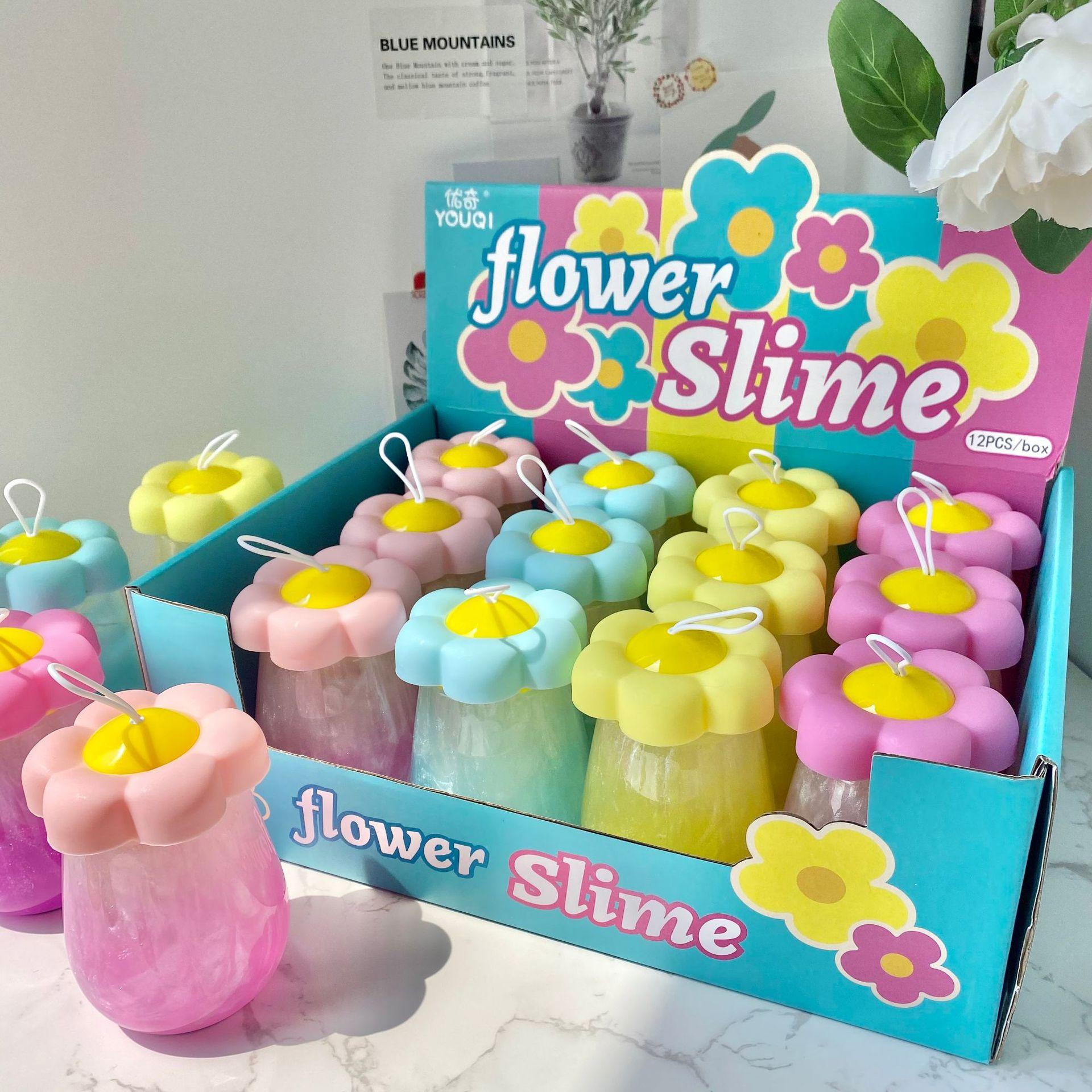 Slime Puzzle Decompression Toy Little Flower Foaming Glue Children's Toy Pearl Crystal Mud Slim Factory Direct Sales Application Scenario