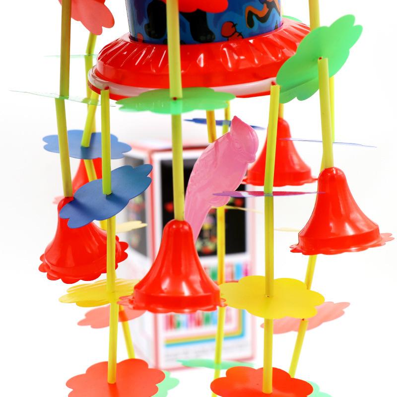educational spinning rotary table baby toy wind chimes electric bed bell baby intelligence winding hanging piano wind-up toy Specification drawing