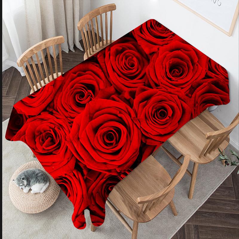 new christmas pet bells household rectangular tablecloth plum blossom coffee table cloth tablecloth christmas table cartoon tablecloth Application Scenario