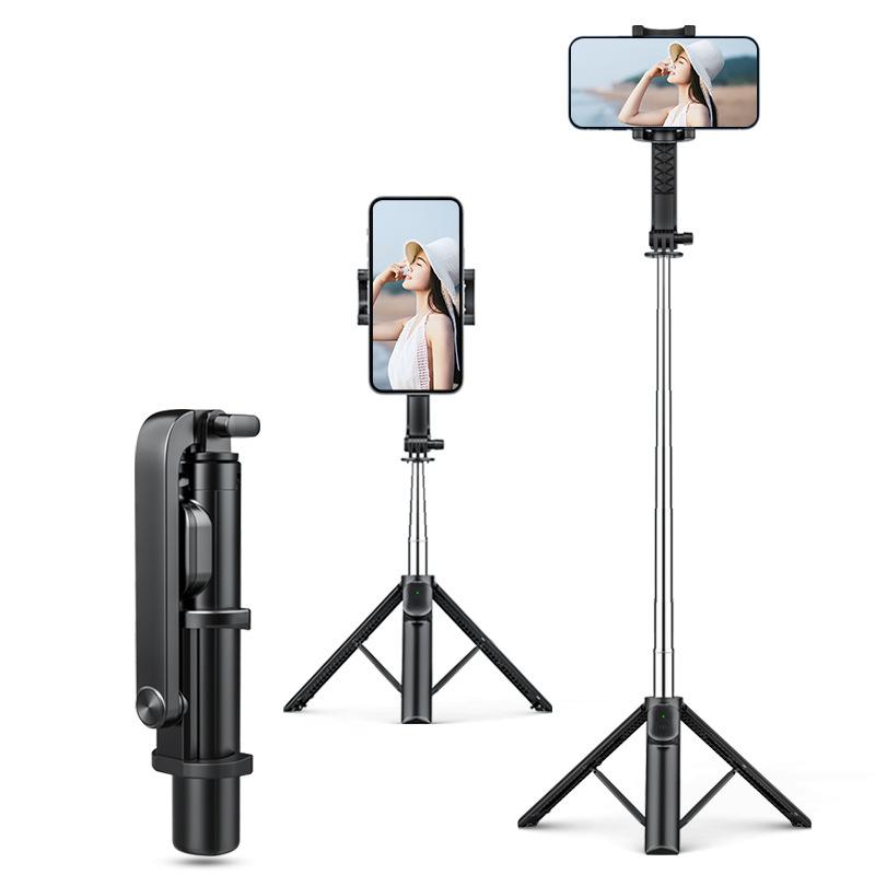 phone stand for live streaming selfie stick tripod bluetooth shooting floor-standing photo overhead stabilizer tripod wholesale Item Picture