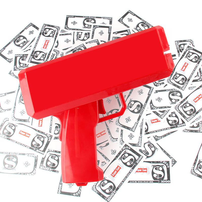 new exotic electric money spray gun bill pistol money gun usd money spray gun money shooting spitting money gun toy Application Scenario