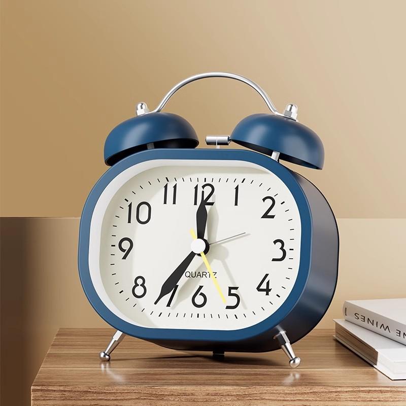 metal alarm clock student children special bell little alarm clock cartoon mechanical clock creative table clock ornaments full figure