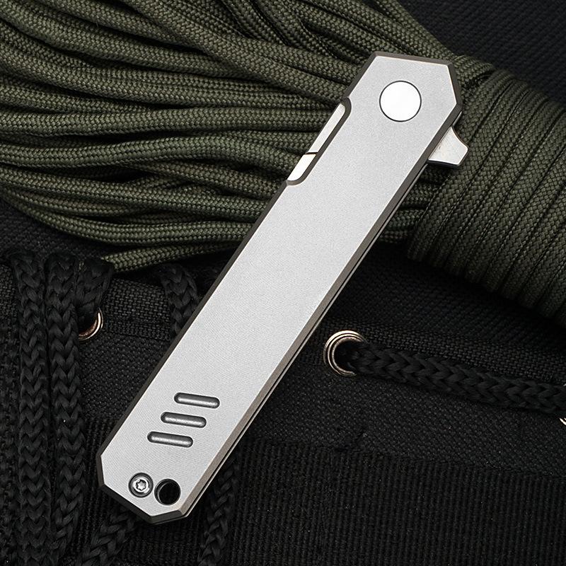 Folding Knife Titanium Alloy Bearing Surgical Replaceable Blade Portable Hardware Art Carving No. 60 440C Stainless Steel details Picture
