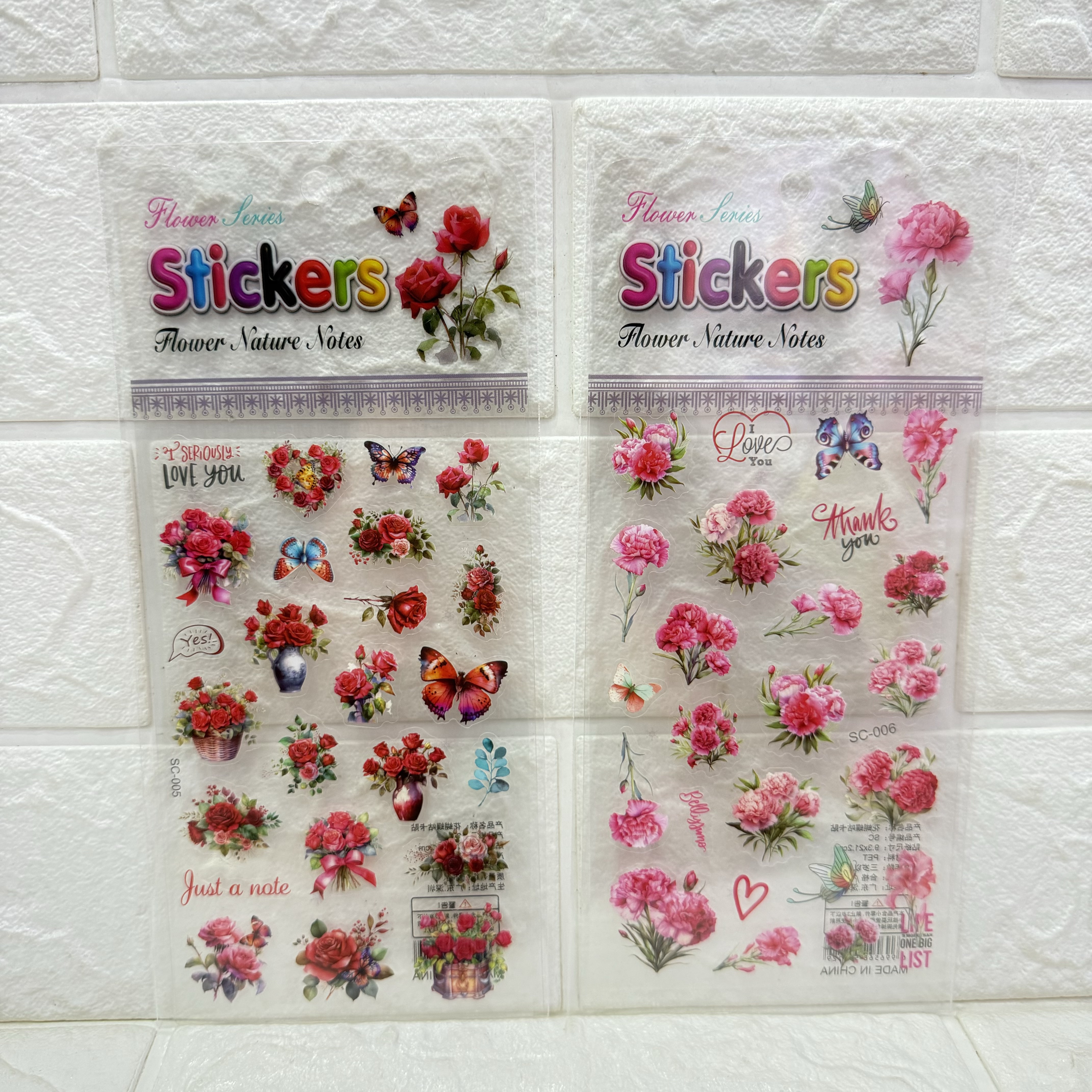 Transparent butterfly flower DIY materials, Guka stickers, butterfly planner Guka stickers, transparent Guka planner stickers Item Picture
