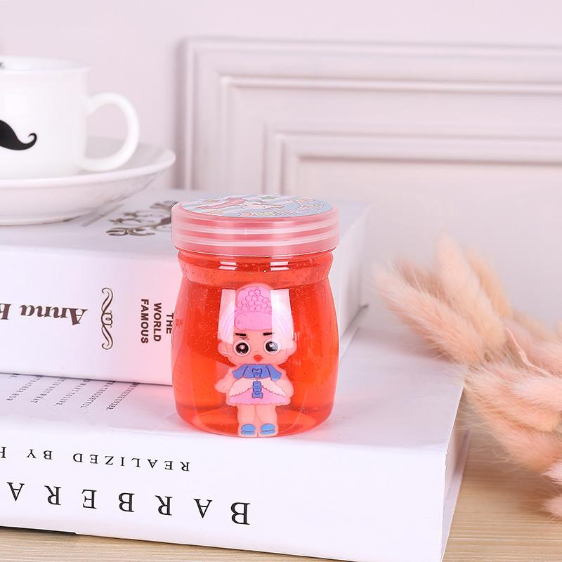 Cross-Border Direct Supply  Pudding Colorful Crystal Mud Slim Transparent Pearl Clay Foaming Glue Children's Toys Slime Specification drawing