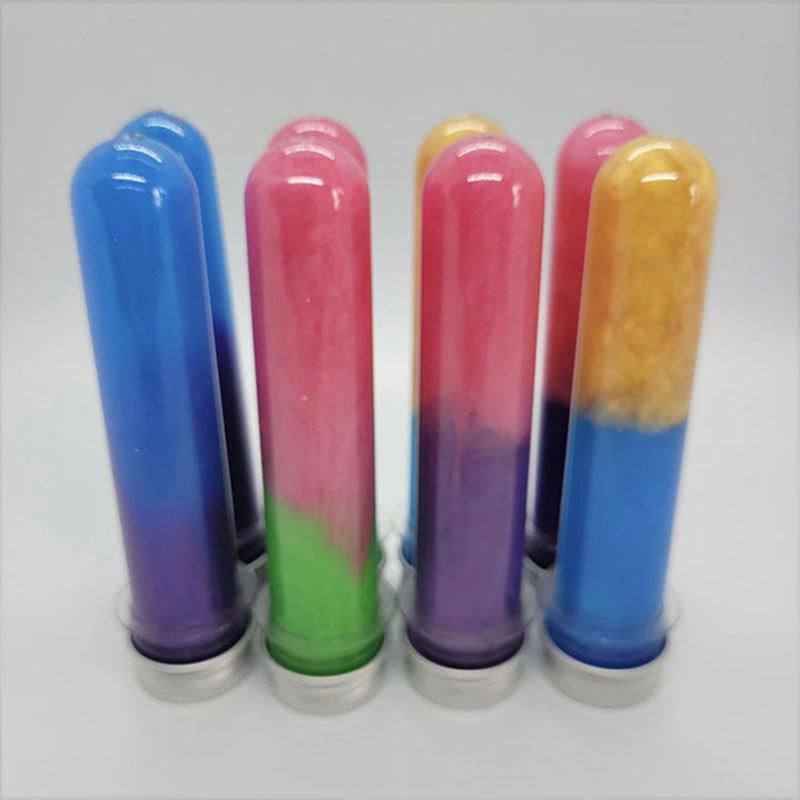test tube pearlescent slime colorful crystal mud sand skin glue colored clay puzzle decompression toy non-stick hand details Picture