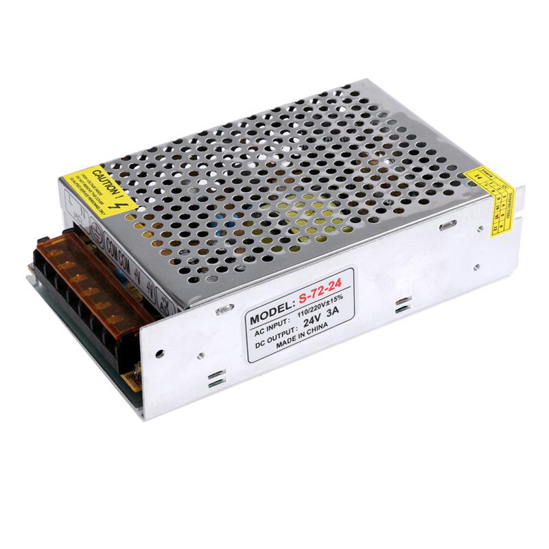 220v to dc24v3a72w switching power supply led lighting equipment transformer indoor constant voltage dc voltage stabilizer details Picture