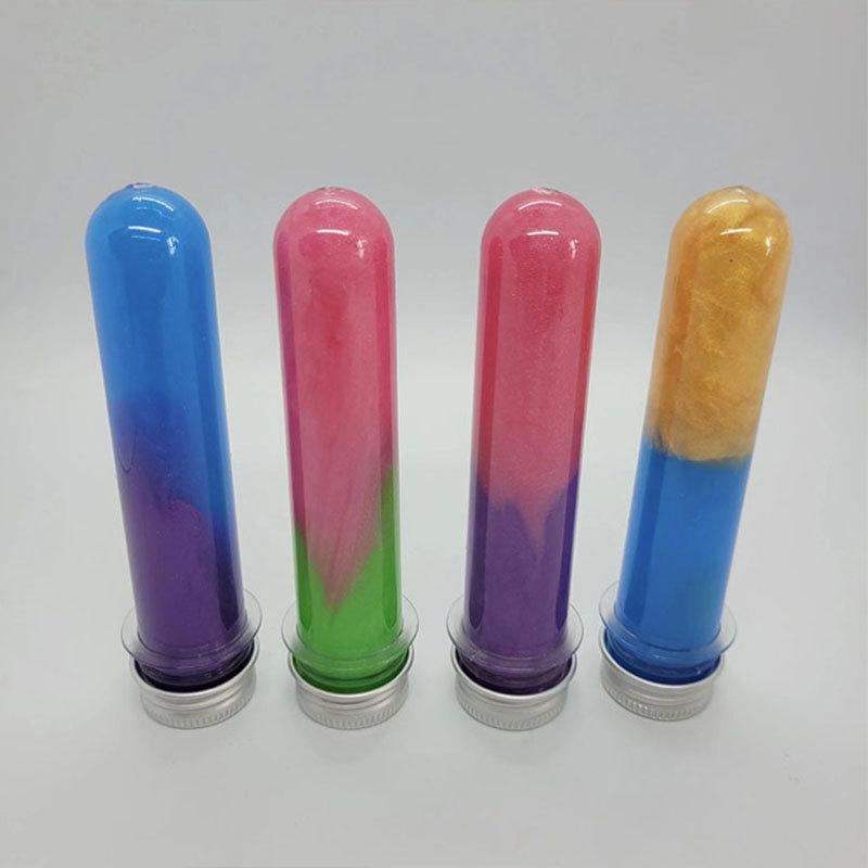 test tube pearlescent slime colorful crystal mud sand skin glue colored clay puzzle decompression toy non-stick hand Specification drawing