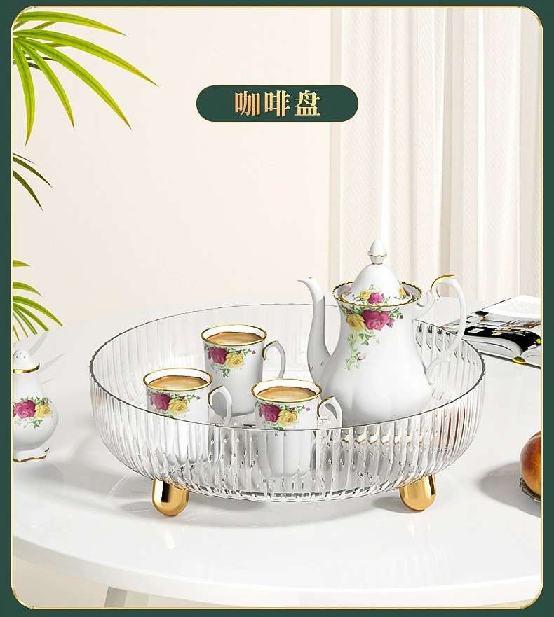 أطباق فاكهة النضّ ذات الطابقين B81-6006 أطباق فاكهة بلاستيكية منزلية الصنع detail image 4
