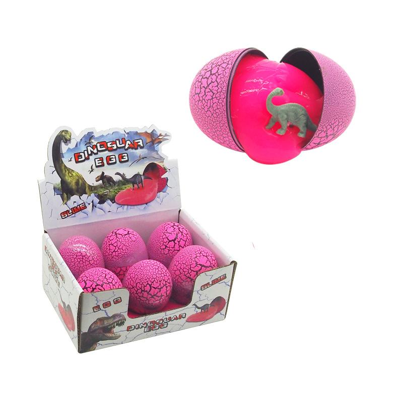 cross-border puzzle dinosaur crack egg crystal mud brickearth colored clay slime plasticene decompression sand skin glue slim Item Picture