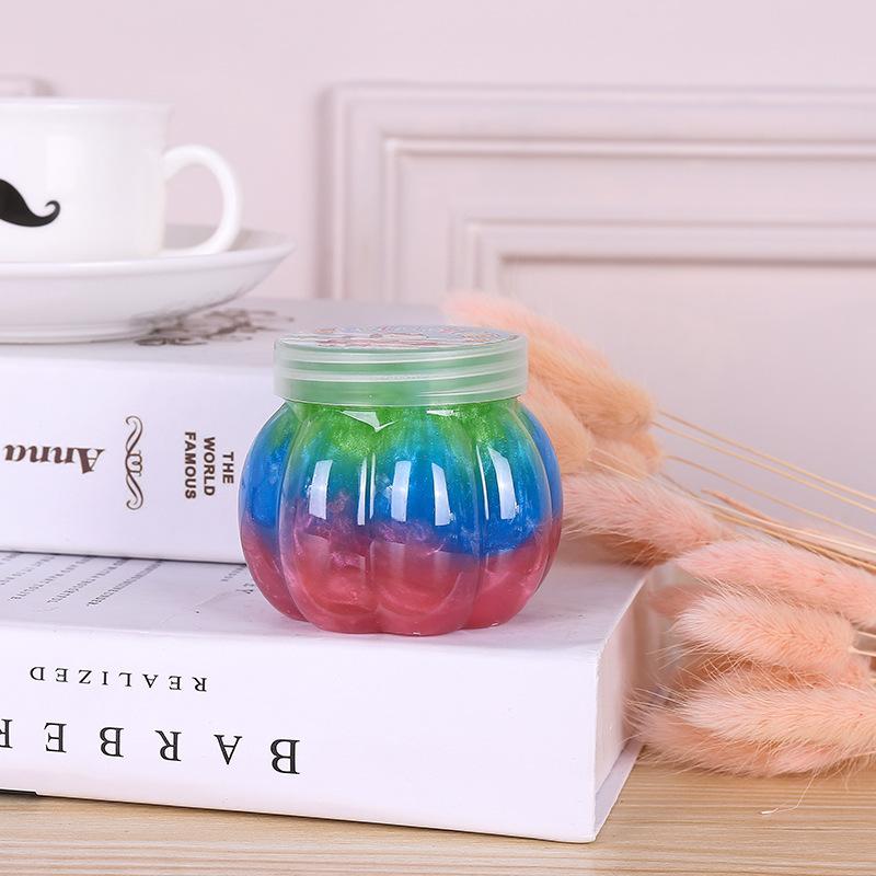 Cross-Border Direct Supply Stall Pumpkin Crystal Mud Pearl Mud Slim Creative Children's Toys Wholesale Foaming Slime Specification drawing