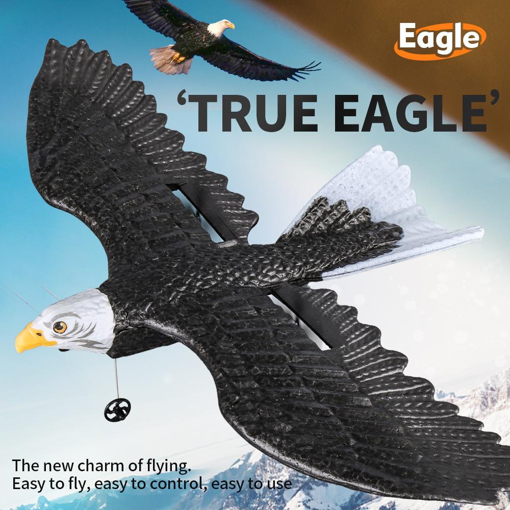Remote Control Eagle Two-Channel Gliding Aircraft Flight Control Stabilizer full figure