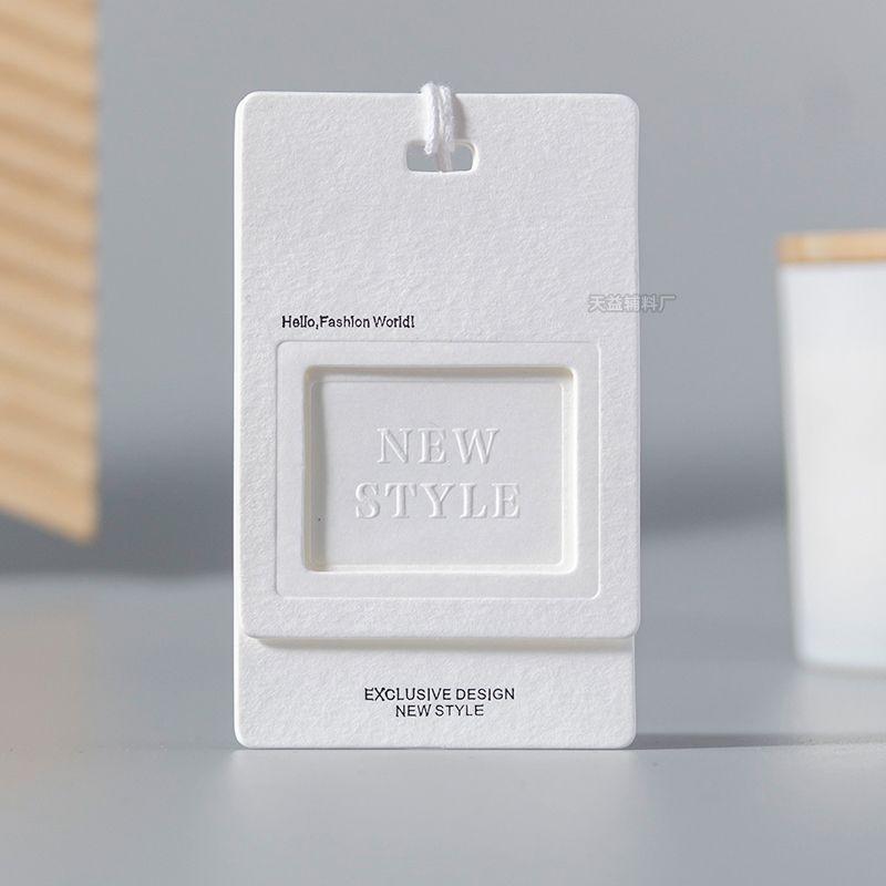 clothing tag custom trademark design fashion men's and women's clothing label making fashion brand cotton cardboard clothes listing full figure