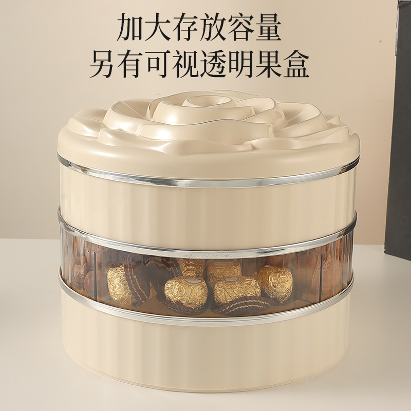 L69-LQW22027 Single-layer rose candy box Household living room coffee table multi-layer nut snack tray Application Scenario