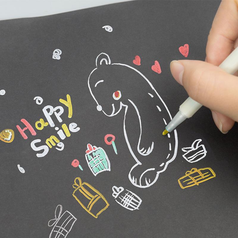 wax seal painting brush black paperboard photo paper hard head marking pen metal pen pearlescent water-based painting pen Specification drawing