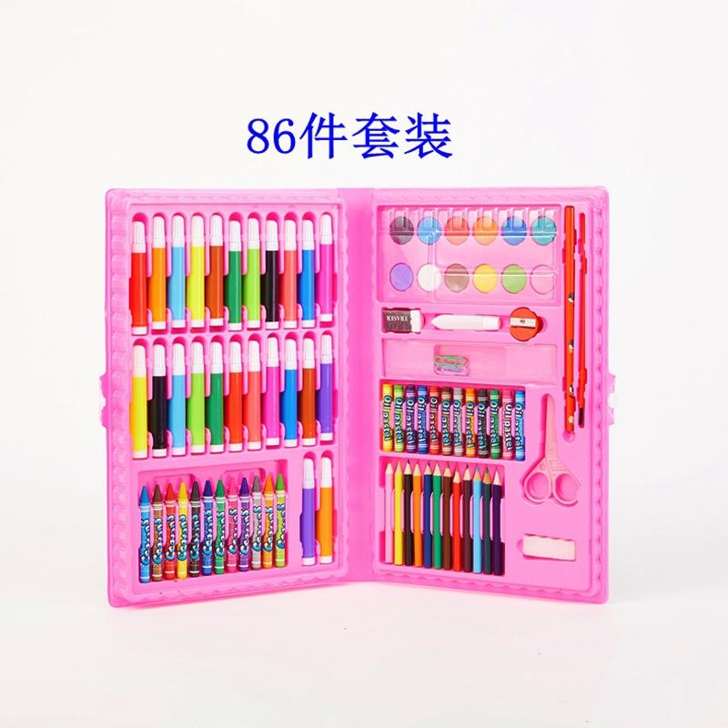 Children Watercolor Pen Painting Kit Wholesale Children Primary School Students Learning Painting Watercolor Brush Wax Crayon Oil Pastels Specification drawing