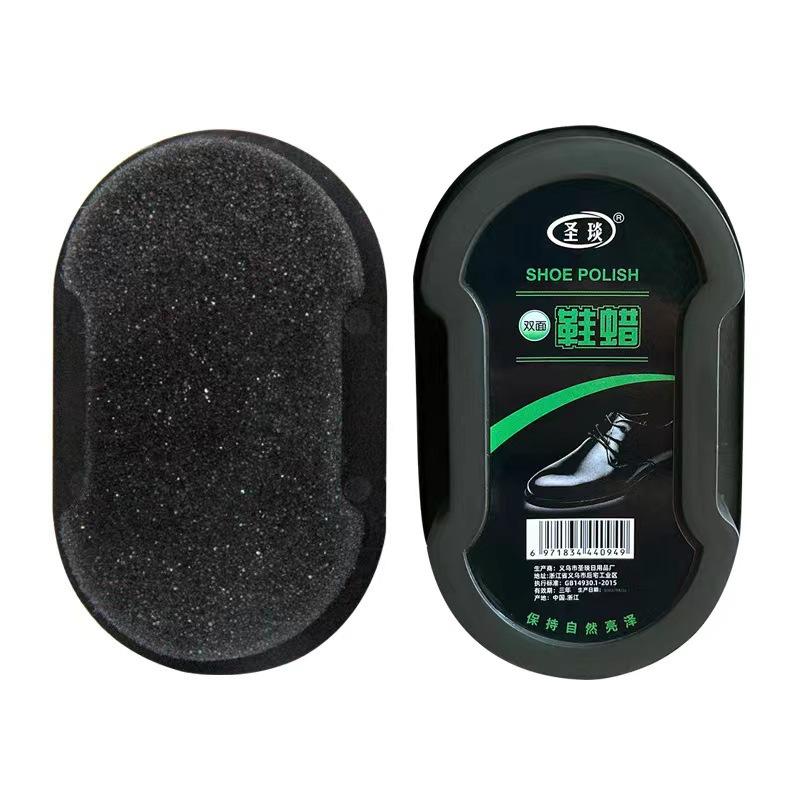 Shoe Polish Shoe Brush Integrated Sponge Shoe Brush Leather Shoes Decontamination Double-Sided Fantastic Shoes Cleaning Product Shoe Wax Black Stain Removal Maintenance Oil Item Picture