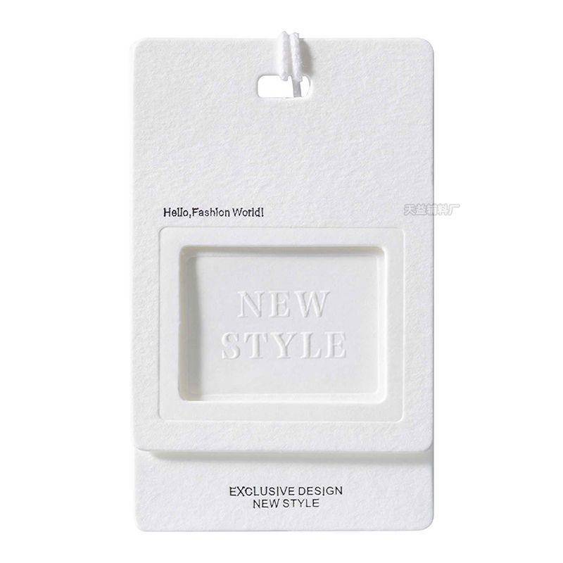clothing tag custom trademark design fashion men's and women's clothing label making fashion brand cotton cardboard clothes listing Item Picture