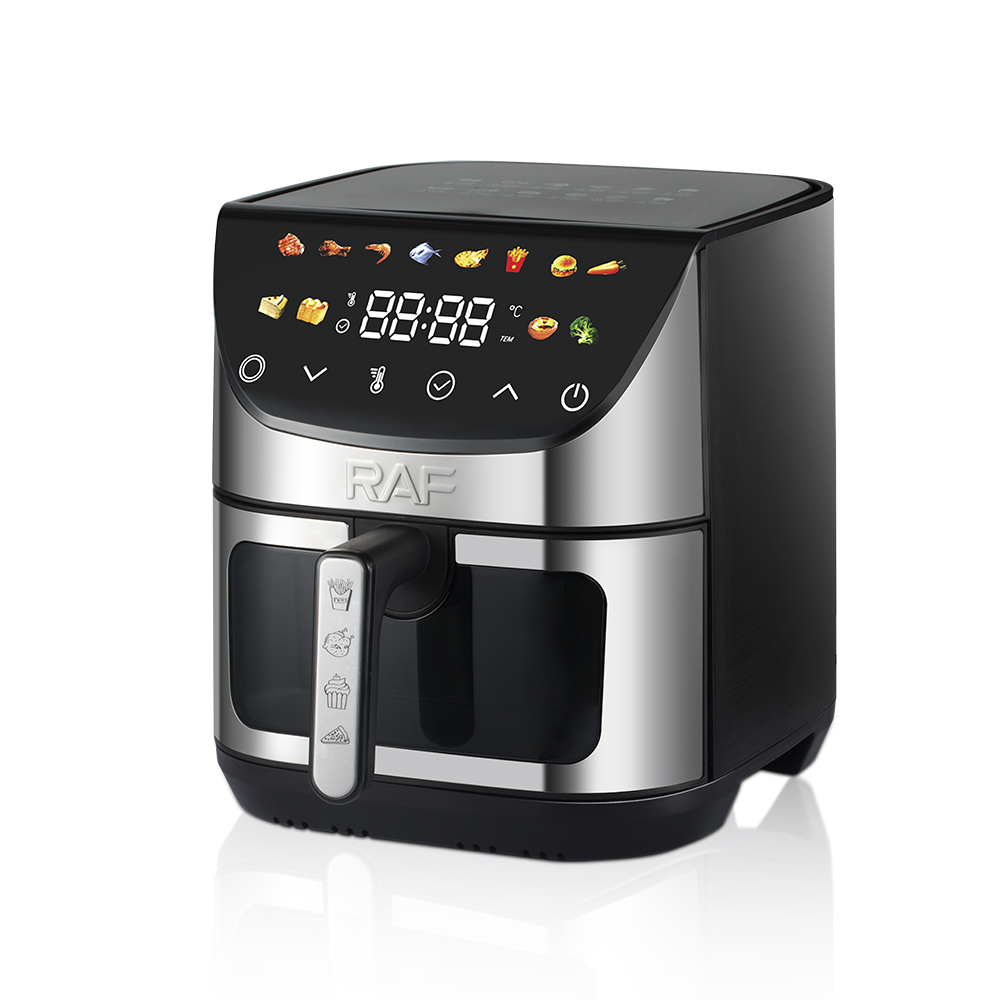 RAF European standard cross-border 8L air fryer, large-capacity multi-functional smart home visual electric fryer, no need to flip Specification image