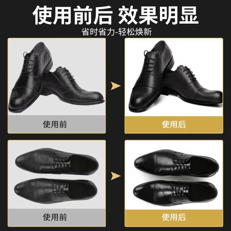 Shoe Polish Shoe Brush Integrated Sponge Shoe Brush Leather Shoes Decontamination Double-Sided Fantastic Shoes Cleaning Product Shoe Wax Black Stain Removal Maintenance Oil Specification drawing