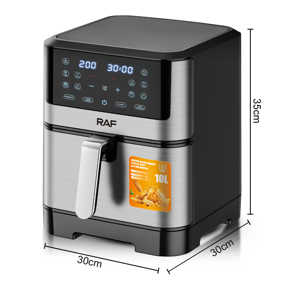 RAF European and American standard cross-border air fryer 8L large capacity touch screen smart home oil-free fryer electric baking cooking Item Picture