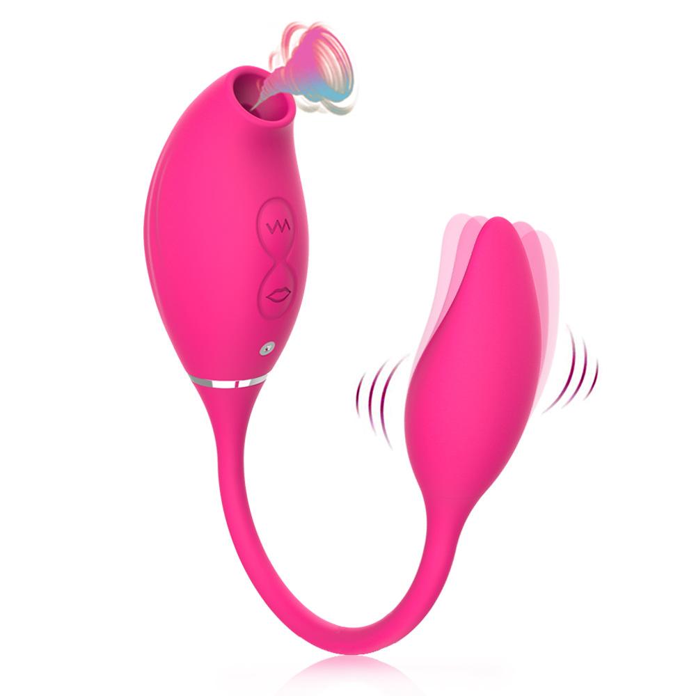 magnetic charging 10-frequency vibration vibrator double-headed sucking vibrators female silicone ziwei device adult products wholesale