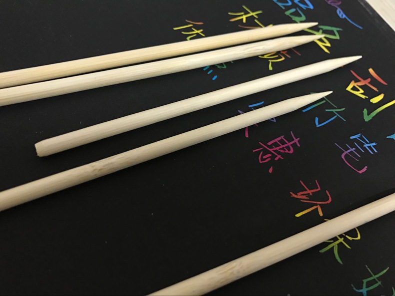 刮刮笔 刮画笔 竹签笔 刮刮乐小刮笔 木竹质儿童刮刮笔 厂家直销详情3