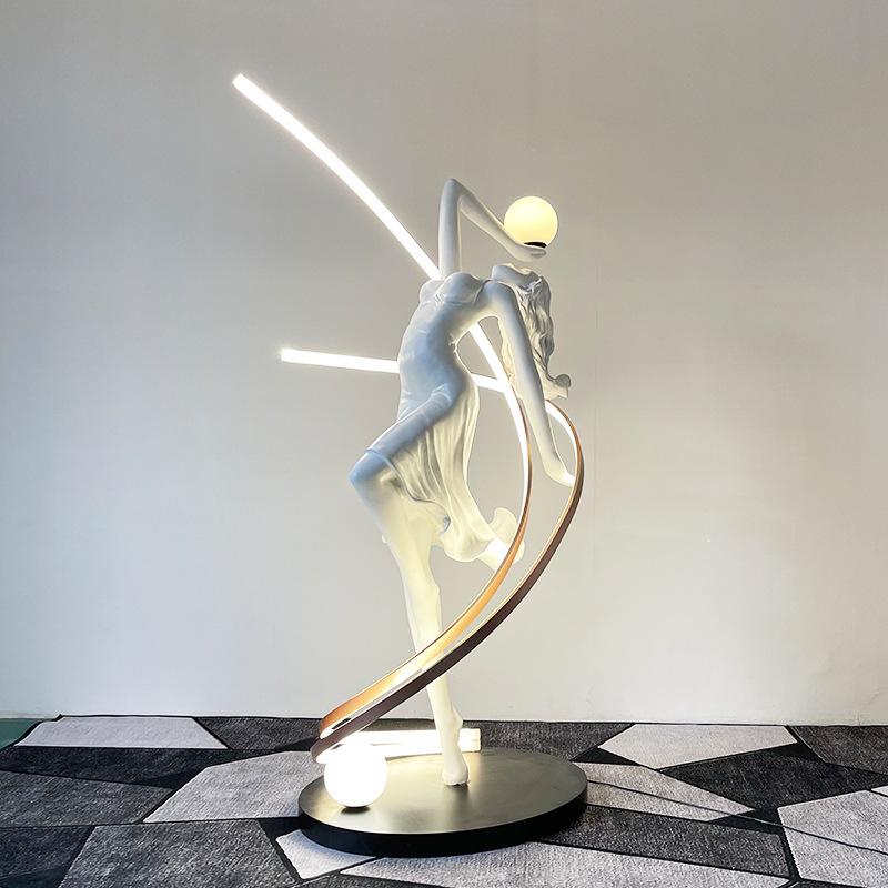 Humanoid Art Floor mp Creative Designer Hotel Club Sales Department rge FRP Goddess Sculptured Ornaments full figure